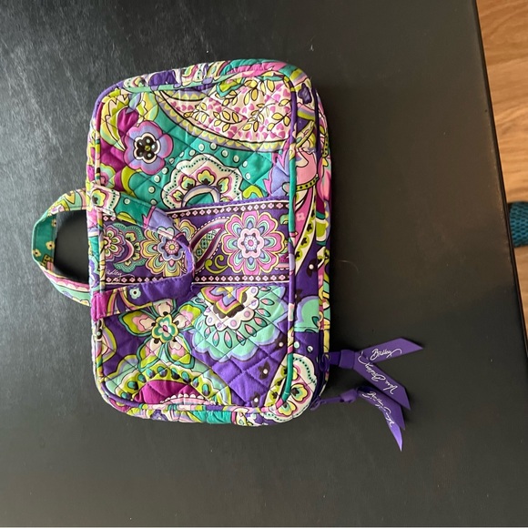 Vera Bradley travel toiletry bag, purple pattern - Picture 3 of 4